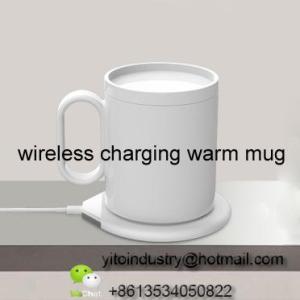 Wholesale tea towel: USB Mug Warmer  Wireless Charger Ceramic Mug with Charging Base Coffee Mug Warmer