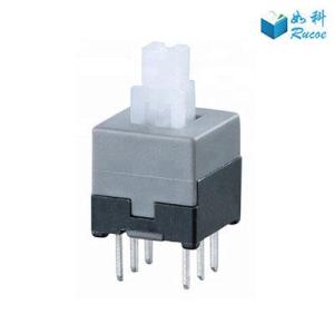 Wholesale lock pin: 6 PIN DPDT Self-locking Power Micro Push Button Switches 7mmx7mm