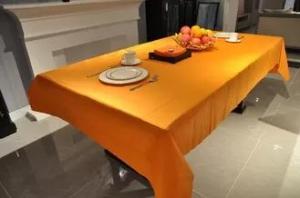 Wholesale paper cover: 51gsm Disposable Paper Table Covers , SGS 3Ply Orange Paper Tablecloth for Rectangle Table
