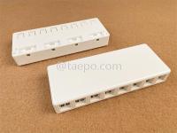CAT5E RJ45 8P8C UTP 8 Port Surface Mount Box Compatible with Both UTP and STP Keystone Jack 2