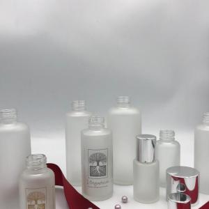 Wholesale lotion pump: Cylinder Frost Glass Bottle with Lotion Pump