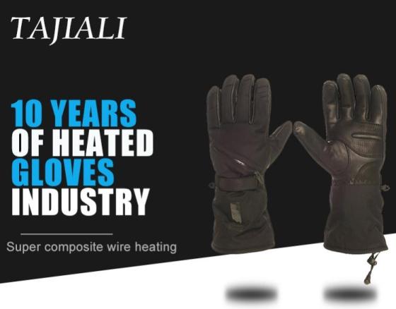 Carbon Fiber Warm Heated Electric Shock Proof Gloves Id