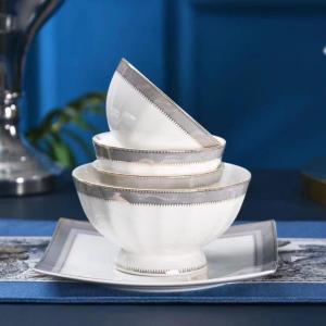 Luxury Grey Bone China Tableware