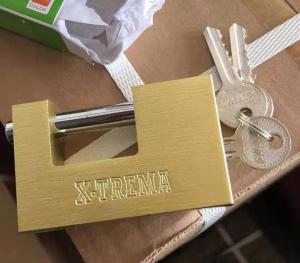 Wholesale brass rectangular padlock: Rectangular Imitate Brass Iron Padlock
