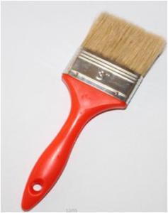 Wholesale Brushes: Pure White Bristle Paint Brush with Red Color Plastic Handle