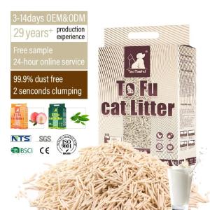 Wholesale a: Factory Wholesale Custom 6L Premium Dust Free Tofu Cat Litter