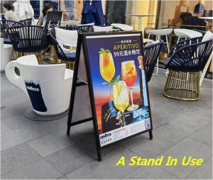 Wholesale car graphics: A-frame Robust Steel Sidewalk Poster Stand for Indoor and Outdoor Use