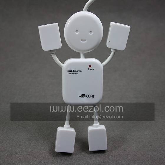 Sell New 4 Port USB 2.0 480Mbps High Speed Cable Hub for PC White Color