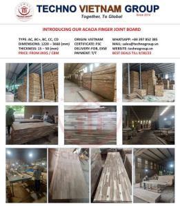 Wholesale timber: Vietnam - Acacia Finger Joint Board