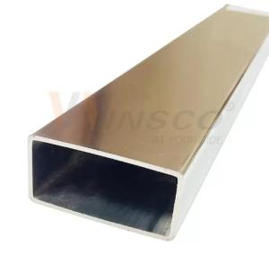 Wholesale rectangular steel pipe: Decorativo TUBO RECTANGULAR BRILLANTE POLISHED 600 C-304 X 6 METROS Stainless Steel Inox Flat Pipe