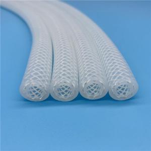 Wholesale rubber pipe: Rubber Braidede Hose Translucent 2.5MPA 70 Shore A Silicone Braided Pipe