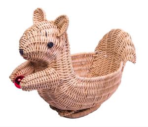 Wholesale Arts & Crafts Stocks: Hot Sale Handmade Rattan Storage Baskets Cartoon Shaped Duck Frog Elephant Monkey Wicker Baskets