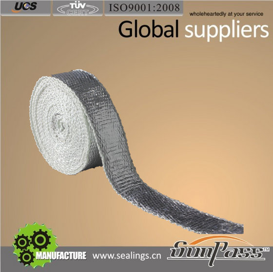 4300AL Fire Resistant Reinforced Aluminium Foil Tape Ceramic Fiber Tape ...