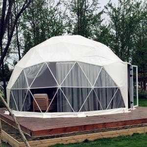 Wholesale geodesic tent: White PVC Roof Geodesic Dome Tent