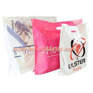 Wholesale die cut plastic bag: Plastic Die Cut Shopping Bags