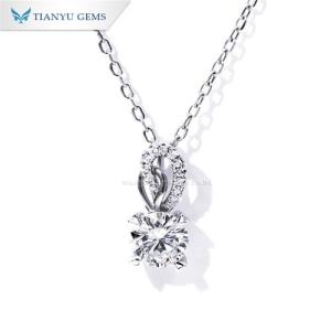 Wholesale women jewelry: Tianyu Gems Fine Bling 18k Gold Plated 925 Silver Jewelry Moissanite Diamond Necklaces for Women