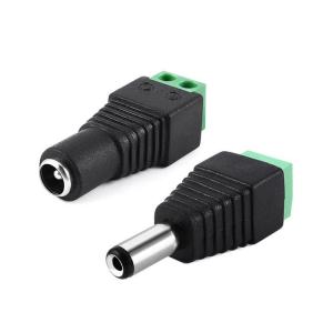 Wholesale power monitor: DC Male and Female Monitor Camera Power Plug 5.5*2.1 Free Welding Screw DC Connector