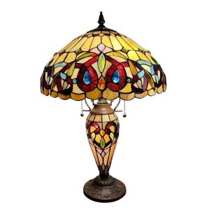 Wholesale glass table lamp: Capulina Tiffany Large Table Lamp 3-Light Desk Light