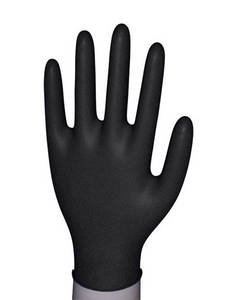 Wholesale latex coated gloves: Black Nitrile Gloves