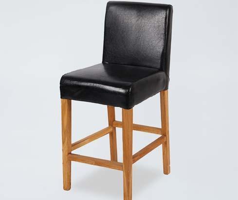 Sell BS08 Black Pu Leather Wooden High Foot Chair