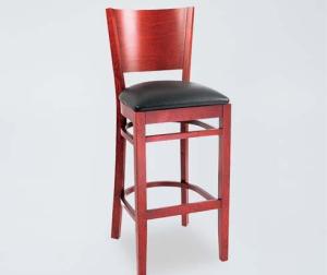 Wholesale wood leg table: BS05 Wooden Upholstered Seat Bar Stool