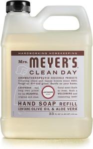 Wholesale liquid soap: Mrs. Meyer's Clean Day Liquid Hand Soap Refill, Cruelty Free and Biodegradable Formula, Lavender Sce