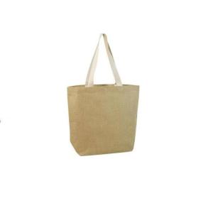 Wholesale color printing service: Trendy Style Design Eco Friendly Cotton Web Handle PP Laminated Natural Jute Grocery Bag
