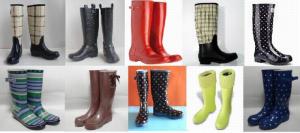 Wholesale one color printing: Fashion Ladies Rubber Rain Boots,Printing Lady Rubber Boots,China Rain Boots,Women Rubber Boots
