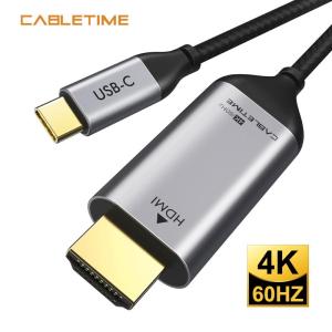 Wholesale type k: CABLETIME USB C To HDMI Cable 4k Hdmi Cable 4K 60Hz Type C HDMI Thunderbolt 3