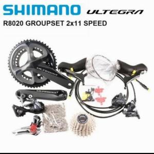 Wholesale hydraulic fittings: New Shimano Ultegra R8000 R8020 Hydraulic Disc Brake Groupset with Rotors