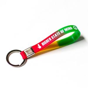 Wholesale wristbands: Branded Silicone Wristband Keychain with Multi Colors