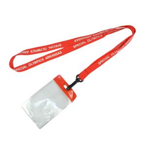 Wholesale screen printed lanyards: Printed Lanyard with Card Holder for Promotional Gifts