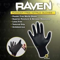 Sell  SAS Safety Raven. Powder-Free Disposable Black Nitrile...