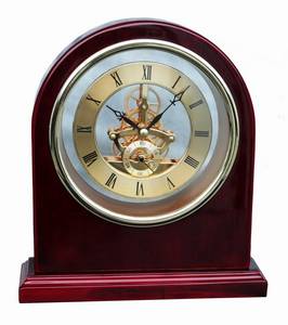 Wholesale Desk & Table Clocks: Wooden Shiny Skeleton Clock