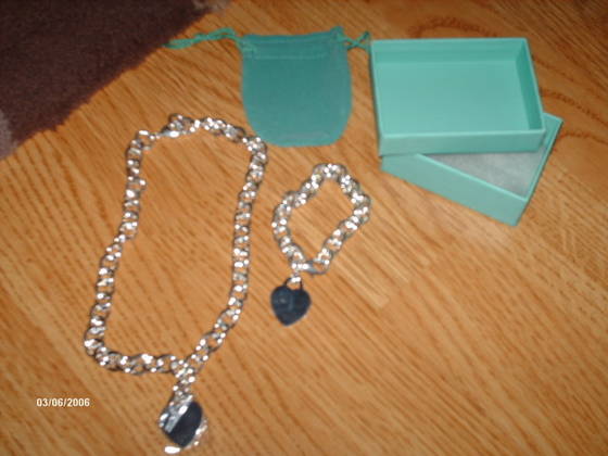 tiffany bracelet and necklace set