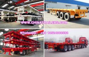 Wholesale Trailer: ChinaTrailers 3 Axle 40ft Flatbed Container High Bed Semi Trailer for Sale