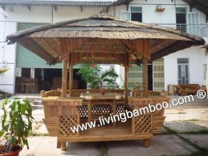 Wholesale portable: Bamboo Gazebo Thatch Roof Beautiful