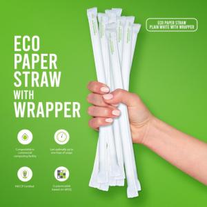 Wholesale make up: Eco Paper Straw Biodegradable