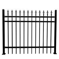 Wholesale wrought iron panel: Garden Spearhead Fence Panels Tubular Steel Fence Galvanized Welded Wire Outdoor Metal 358
