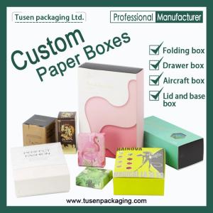 Wholesale folding paper box: Custom Logo Printing Ivory Board Folding Paper Box Colorful Cosmetics Food Product Packaging