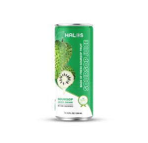 Wholesale healthy drinks: Halos/OEM Soursop Juice Drink 330ml Can