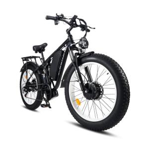 Wholesale fat bike electric motor: 24 in. Dual-Motor Ebike Men 2000W Electric Bike Adults Fat Tire Mountain Electric Bicycle with 23AH