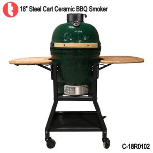 Wholesale barbecue grill: Trolley Cart Ceramic Kamado BBQ Grills Barbecue Grill Pizza Oven BBQ Stove