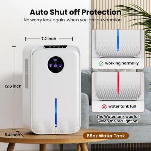 Wholesale 40 5: Pro Dehumidifier 600ml/Day 2.5L Tank Ultra-Quiet 40dB Sleep Mode 60W Energy Saving Wholesale 40 5: Pro Dehumidifier 600ml/Day 2.5L Tank Ultra-Quiet 40dB Sleep Mode 60W Energy Saving