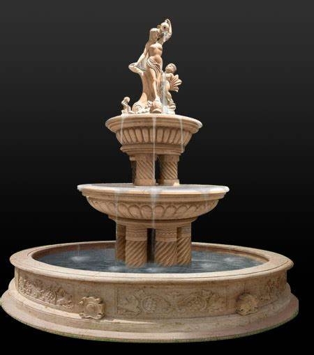 Hot Sale Outdoor Natural Stone Marble Water Fountain Price Statue image 1