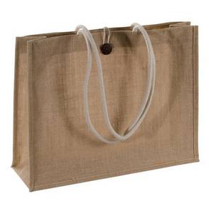Wholesale jute shopping bag: Eco Friendly Dyed Printed Fair Trade Jute Bag for Shopping