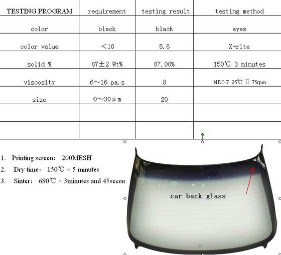 Sell black enamel for car rear window glass