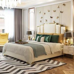 Wholesale luxury furniture: European Design Furniture Microfiber Leather Luxury Bedroom King Size Bed