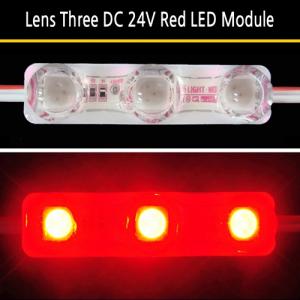 Wholesale LED Lamps: Lens Three DC 24V Red LED Module