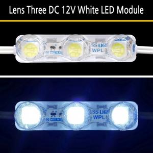 Wholesale led lamps: Lens Three DC 12V White LED Module